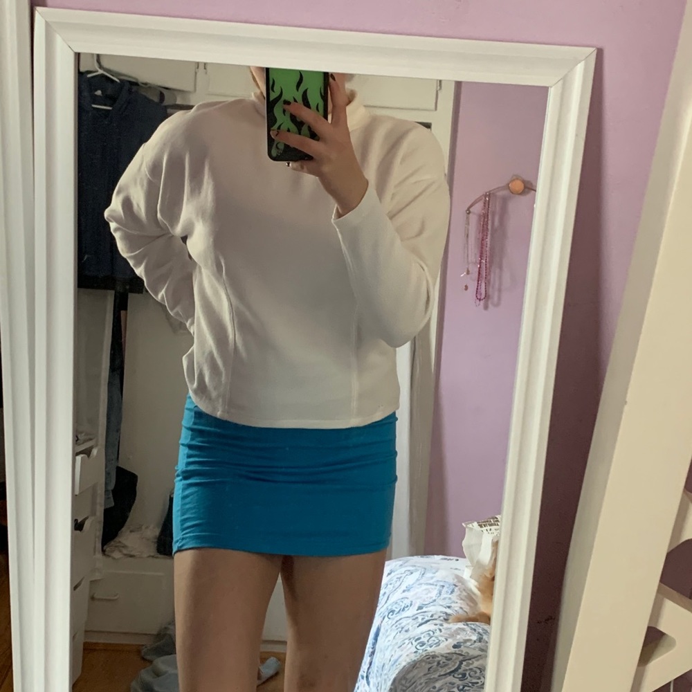 blue bodycon skirt